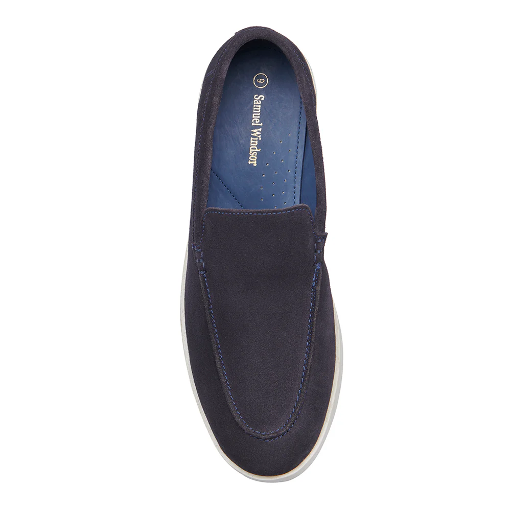 Suede Loafer - Navy - Image 4